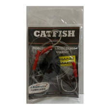 Catfish rigs Повідець для лову сома флюрокарбон(два гачки)