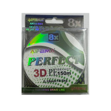 Шнур "PERFECT 3D" (зелений, 8-х жильный) 150 m / 0.18 mm 18.6 kg