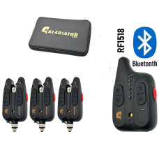 Набір сигналізаторів GLADIATOR BL1518 3+1 Black з пейджером+Bluetooth