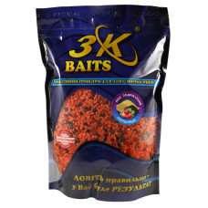 3Kbaits Подрібнений Зерновий МІКС (полуниця) 1000г. (7шт/ящ)