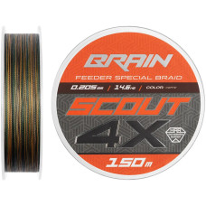 Шнур Brain Scout 4X (2026) 150m (camo) 0.205mm 14.6kg