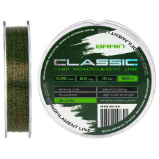 Волосінь Brain Classic Carp Line 3D camo 150m 0,25mm 6,6kg 15lb