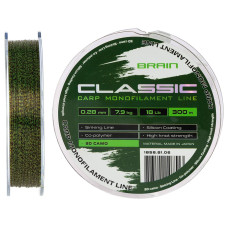 Волосінь Brain Classic Carp Line 3D camo 300m 0,28mm 7,9kg 18lb