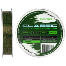 Волосінь Brain Classic Carp Line 3D camo 300m 0,35mm 10,7kg 25lb