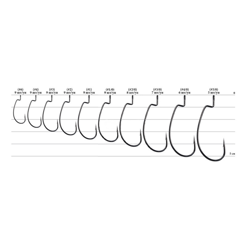 Гачок Decoy Worm17 Kg Hook 04, 9 шт/уп.