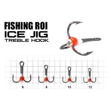 Гачок трійник с каплею Fishing ROI 8 WR (25шт/уп) (M620)