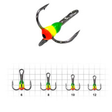 Гачок трійник с каплею Fishing ROI 14 GLR (25шт/уп) (M620)