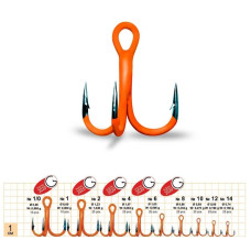Gurza ROUND TREBLE ST-36 UV ORANG # 10 25 шт.