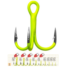 Gurza ROUND TREBLE ST -36 UV CHARTREUSE # 10 25 шт.
