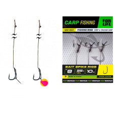 Короповий повідець з голкою Bait Spike Rigs (8кр/10см/25Lb/11,5кг) (3шт/пачка)(5пачек/1упаковка)