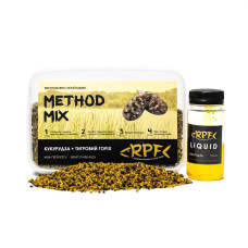 ''RPF'' Метод-мікс 2в1 (Пелетс 2мм. 400г.+ 50мл. ліквіду) Кукурудза+тигровий горіх