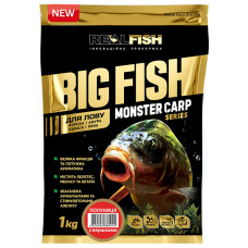 Прикормка Real Fish "Біг Фіш" Короп Полуниця з вершками 1000 гр