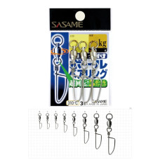 Вертлюг із застібкою з підшипником SASAME Ball Bearing Lock Swivel №1 310-C (3 шт/уп) 23 kg.