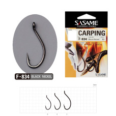 Гачок SASAME CARPING №2 F-834 NS (9 шт)