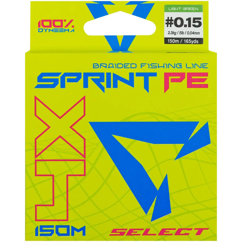 Шнур Select Sprint PE 4X Light Green 150m #0.2/0.06mm 7lb/3.1kg