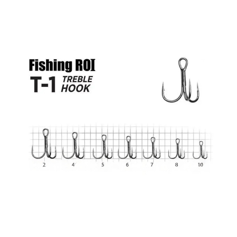 Трійник Fishing ROI Treble Hook T-1 BC #2 (уп.5шт)