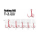 Трійник Fishing ROI Treble Hook T-2 RED #4 (уп.5шт)