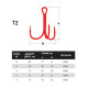 Трійник Fishing ROI Treble Hook T-2 RED #4 (уп.5шт)