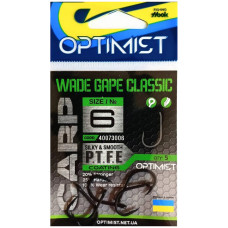 Гачок Optimist Carp Wade gape classic Teflon BN №6