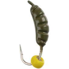 Мормишка вольфрамова Viking Fishing Shrimp+bead 07mm Olive+Y (5шт)
