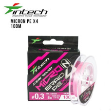 Шнур плетений Intech MicroN X4 100 m PE#0.4 (10lb/4.54 кг)