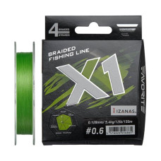 Шнур Favorite Х1 PE 4x 150m (i.green) #1.5/0.205mm 25lb/11.4kg